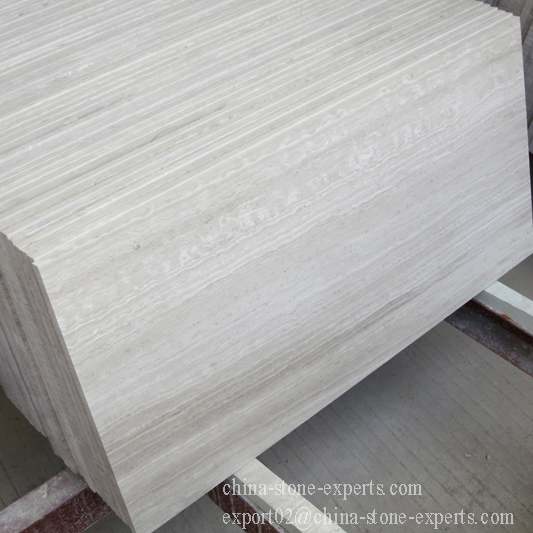 Polished White Wooden Marble Floor Tile / Wall Tile (YQZ-MT1009)