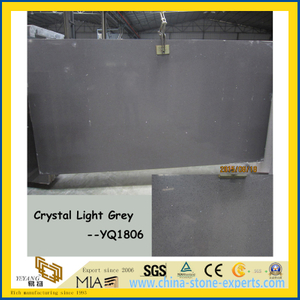 Hot Products Crystal Light Grey Artificial Quartz Stone Slabs
