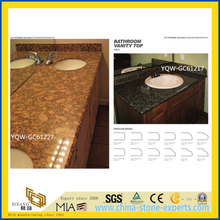 Natural Polished Yellow/Black Granite Countertop for Home and Hotel