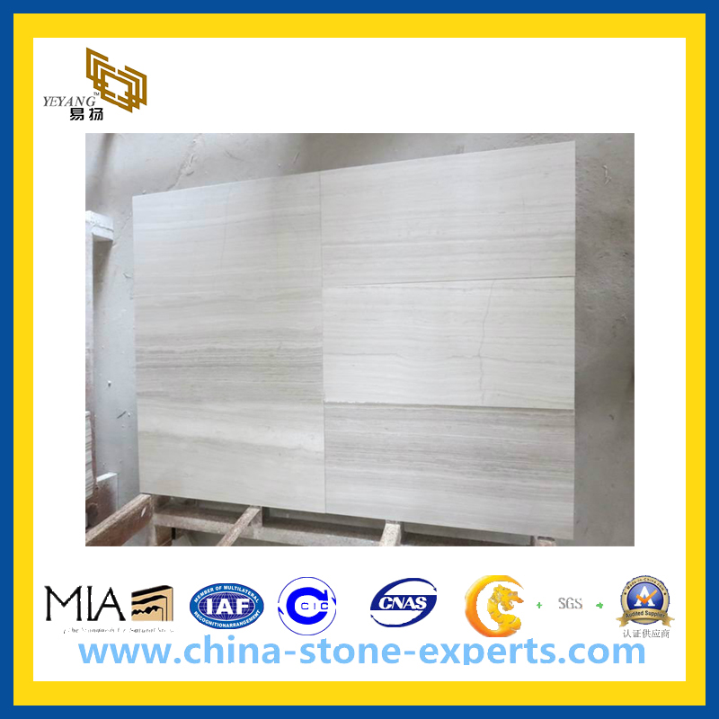 White/Grey Wood Marble Tiles for Flooring and Walling(YQC)