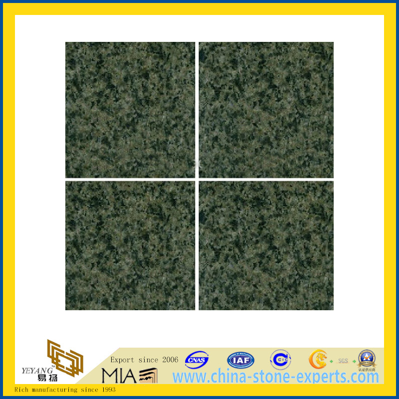 Natural Polished Miyi Green Granite Tile for Wall/Flooring (YQC)
