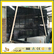 Hot Sale China Black Nero Marquina Marble Slabs for Construction