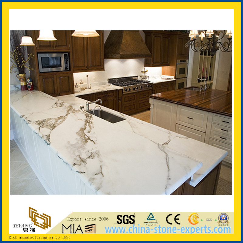 Italy Calaccata White Marble Kitchen Countertop