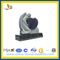 Discount Price Grey Granite Grave Heart Memorial Headstone with Angel (YQZ-MN)