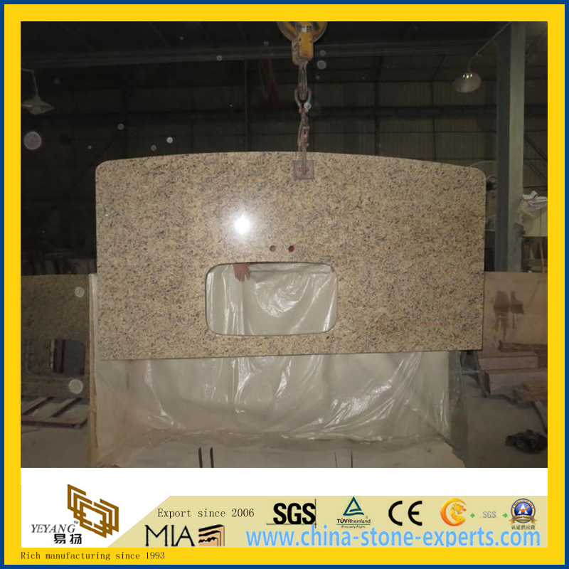 Prefabricated Brazilian Gold Granite Countertop for USA Market
