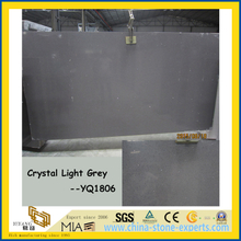 Hot Sale Crystal Light Grey Artificial Quartz Stone Slabs