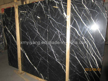 Black Marquina Marble Slab or Tile for Bathroom Floor