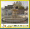 Beige Marble Stone Dolphin Water Fountain-Yya