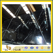 High Polished Black Nero Marquina Marble Slab（YQZ-MS）