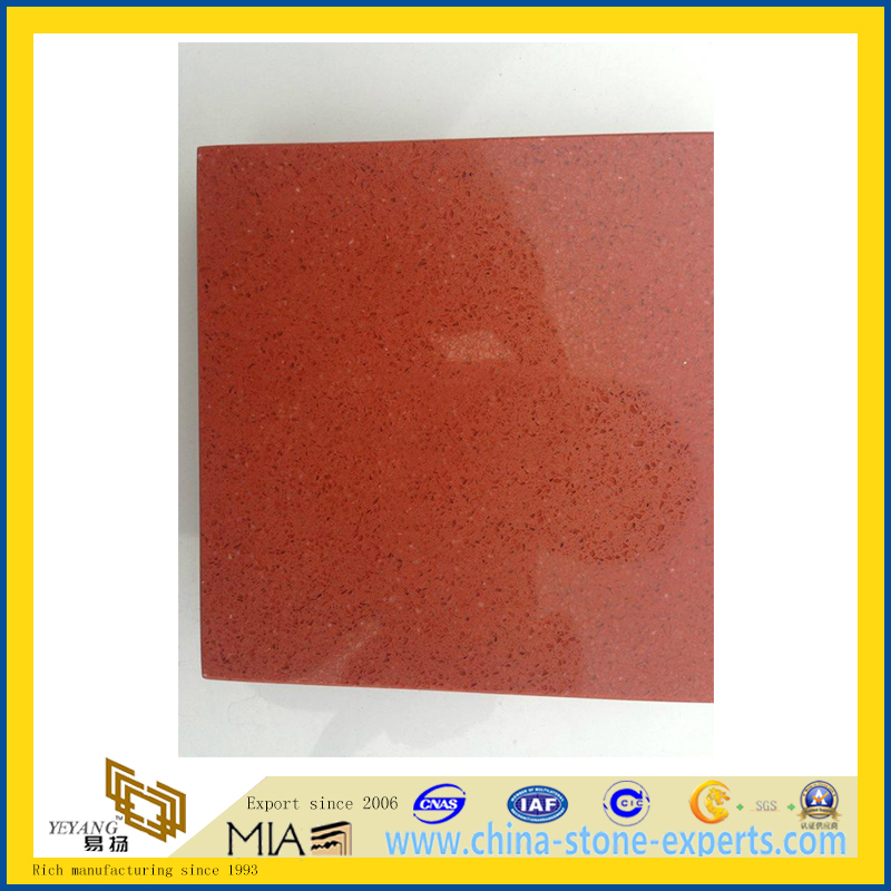 Pure Orange Artificial Stone Quartz for Tile, Slab, Countertop(YQC)