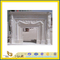 Modern Fireplace Mantel, Guangxi White Marble Indoor Fireplace(YQC)