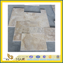 Natural Beige Travertine Tile Paving Stone for Flooring, Paver, Garden(YQG-MS1040)