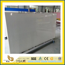 Polished Jade Spot White Artificial Quartz Slabs for Countertops (YQC)