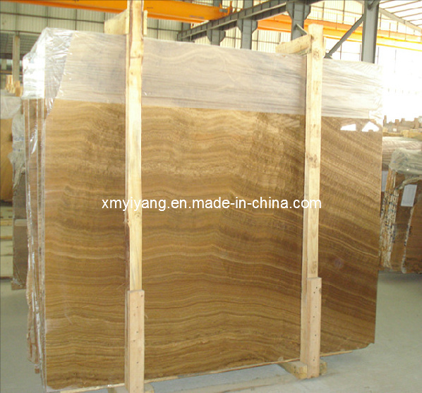 Yellow Imperial Wood Grain Marble Slab for Floor/Step /Tile