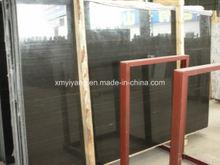 Popular Black Wood Grainy Marble Tile for Flooring and Wall