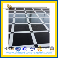 Pure Black and White Marble Tile for Bathroom, Floor, Wall(YQC)