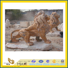 Granite Stone Animal Lion Carving for Garden(YQC)