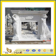 White Marble Fireplace with Lady(YQG-F1006)