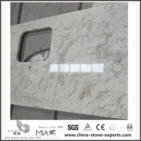 How to choose your Bathroom Countertop Design with Andromeda White Granite ?