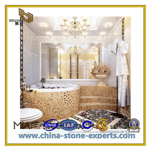 Mix Color Natural Stone Granite Marble Mosaic Tiles for Bathroom(YQC)