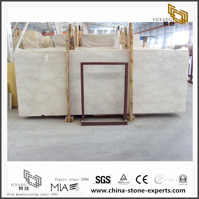 Beautiful Shell Beige Marble Tiles for Floor design（YQN-100602）