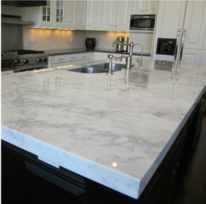 Crystal White Marble Countertop Project -YEYANG STONE FACTORY