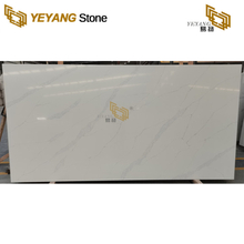 Grey Veins White Quartz Slabs Countertop for Bathroom Vanity Top E1002