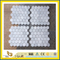 Carrara White Honed Polished Hexagonal Mosaic, White Marble Medallion (YQA-MM1005)