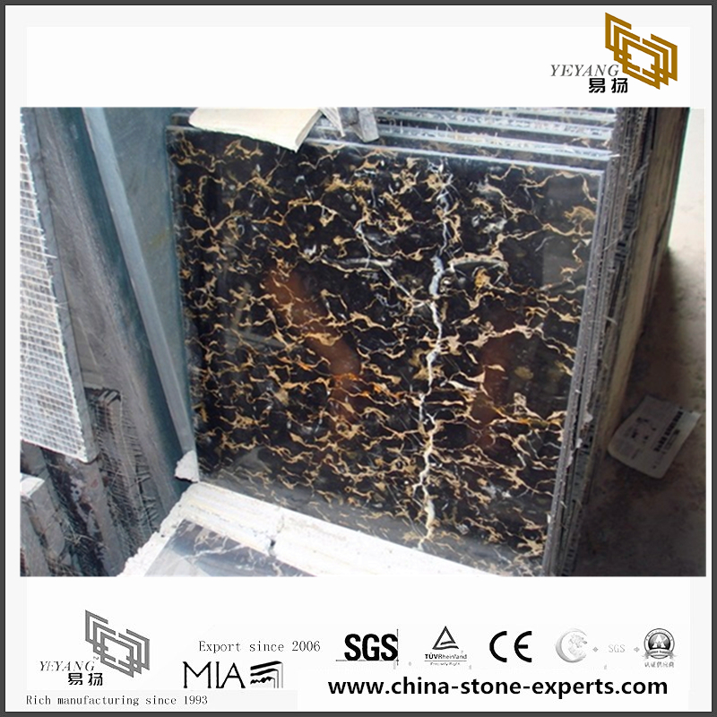 Beautiful Portoro Gold Marble Stone for Wall Backgrounds & Floor Tiles（YQN-092801）