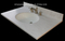 Solid Surface Marble White Bathroom Vanity Top
