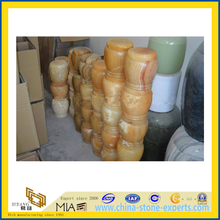 Yellow Onyx Stone Marble Memorial Cremation Urn for Funeral(YQG-LS1021)