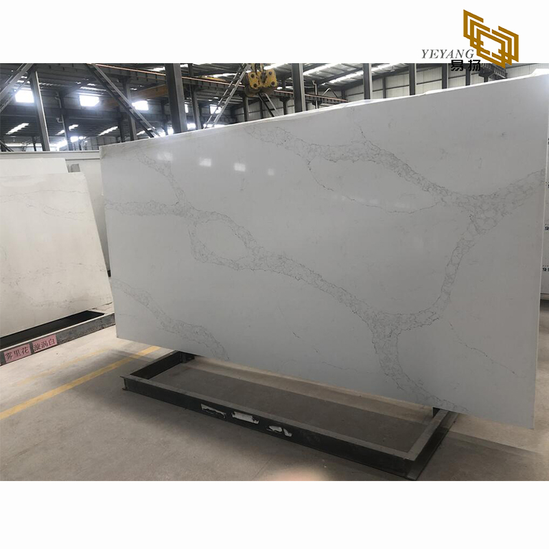 Grey white quartz slabs countertops for home decoration project-E1005