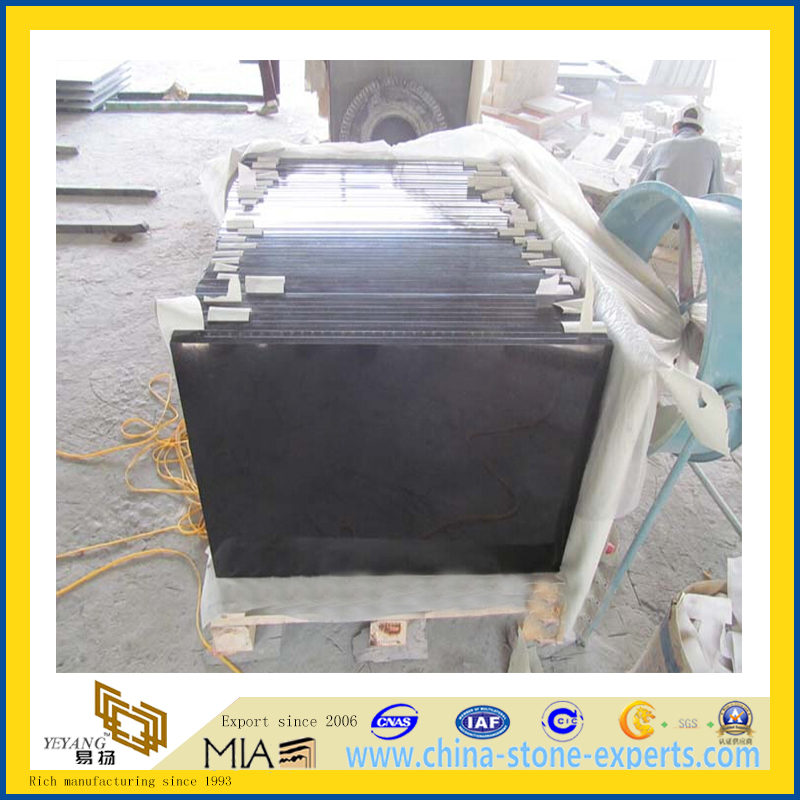 Black Granite Stone Shanxi Black Countertop for Bathroom/Kitchen (YQA-GC1023)