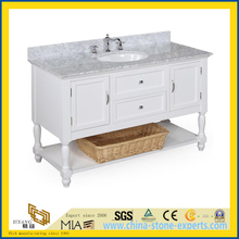 Natural Stone Polished Bathroom Spray White Marble Vanitytop (YQC)