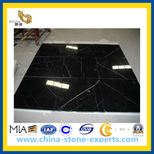 Polished Nero Marquina Marble Tile for Floor and Wall (YQC)