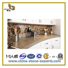 Natural Stone Polished Round Granite Slab for Countertop & Vanity Top(YQC)