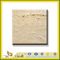 Polished Natural Stone Crema Travertine Marble Slabs for Wall/Flooring (YQC)