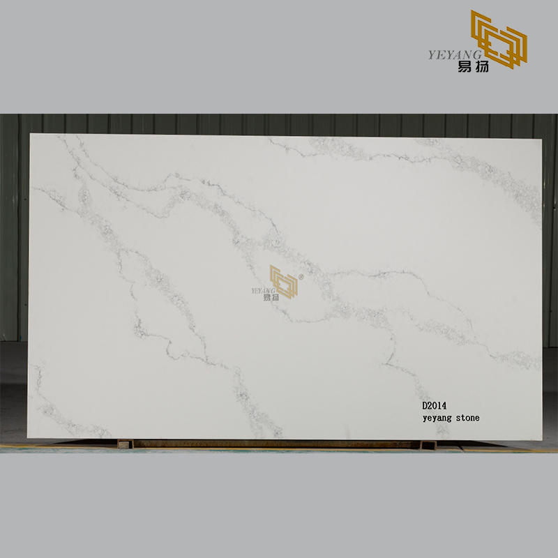 Calacatta white quartz for kitchen countertops building materials wholesale D2014