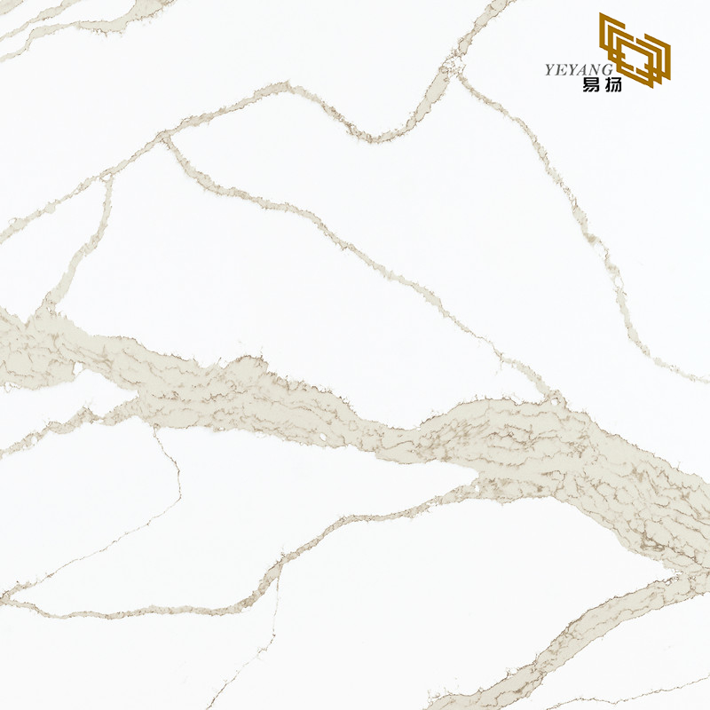 Quartz That Looks Like Calacatta Gold Marble for Kitchen Countertop A5072