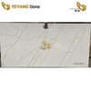 Laminate Calacatta Gold Vein Quartz For Waterfall Reception Desk C3011
