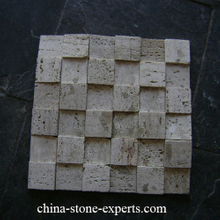 Beige Mat Travertine Mosaic Tile for Decoration / Background Wall (YQZ-M1002)