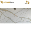 Faux Carrara Gold Marble Look Calacatta Quartz for Countertops B4046