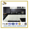 Natural Polished Black Engineered Artificial Quartz for Countertop and Floor Tiles (YQC)