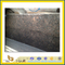 Polished Stone Tan Brown Granite Slab for Countertop/Vanitytop (YQC)
