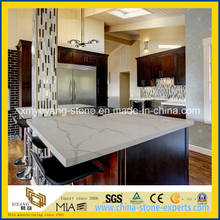 Prefab Calacatta White Quartz Kitchen Countertop or Worktop