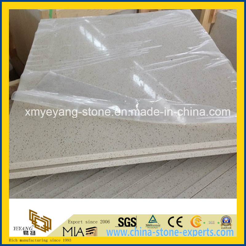 White Artificial Quartz Stone Cut-to-Size or Floor Tile