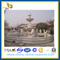 White Marble Stone Garden Water Fountain with Ladies and Lions(YQG-CS1044)