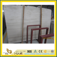 Fine quality White wooden marble Big slab -YYS011
