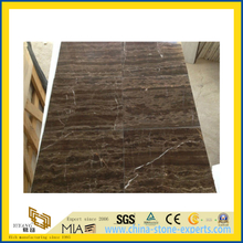 Natural Polished Coffee Brown Marble Tile for Wall/Flooring (YQC)