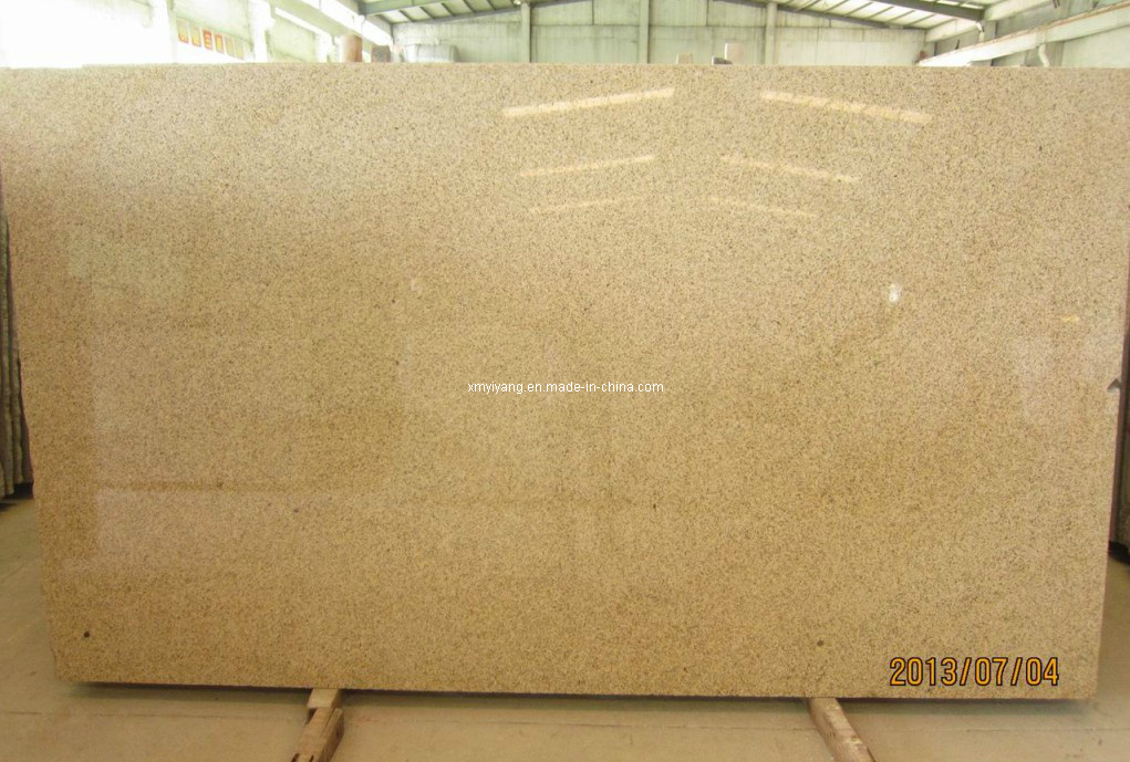 Stone G682 Sunset Yellow Granite Slab for Countertop and Tile (Polished, Flamed, Honed, Bushhammer, Leathered)